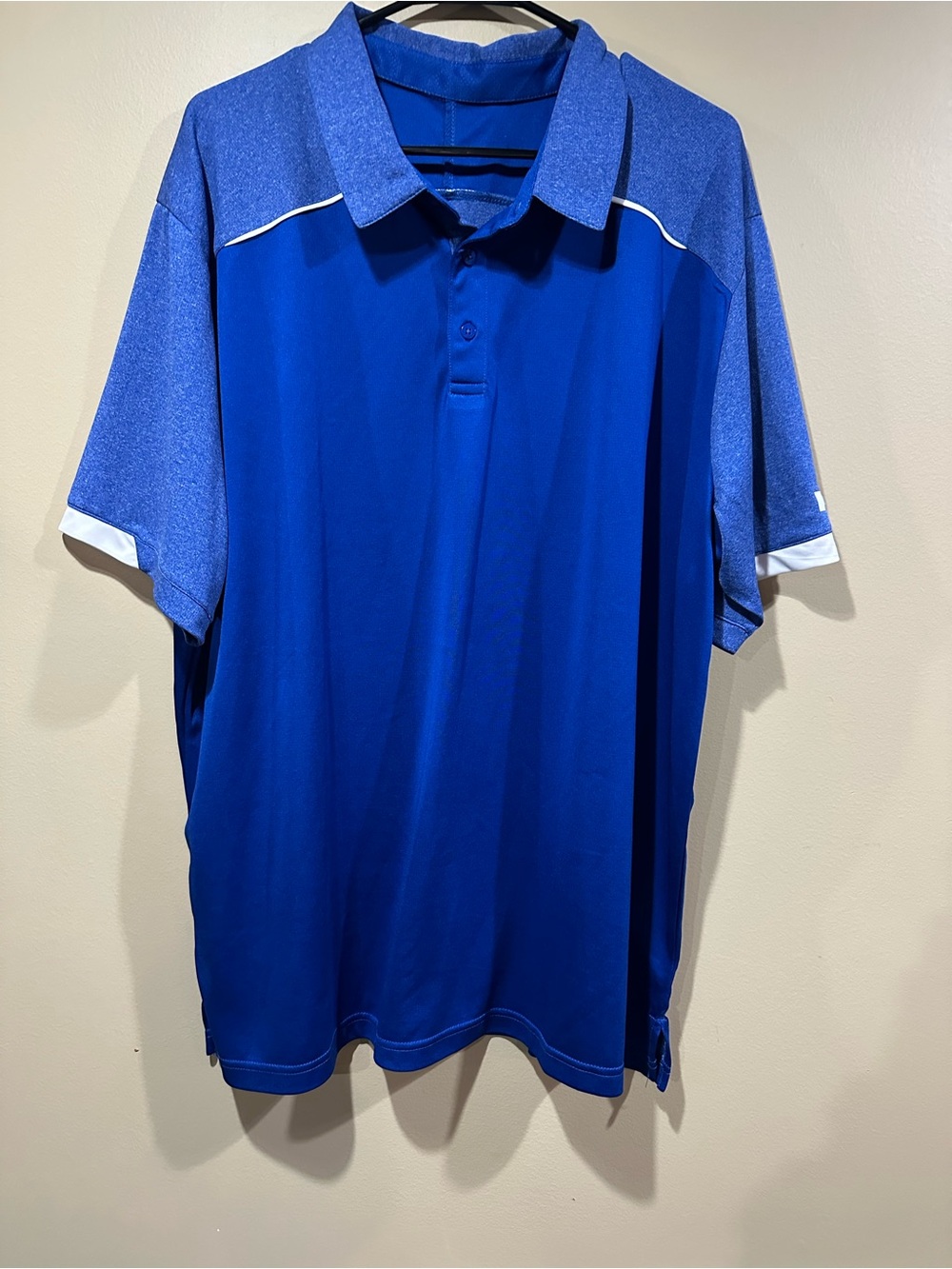 Russell Athletic Royal Blue & Heathered Blue Polo